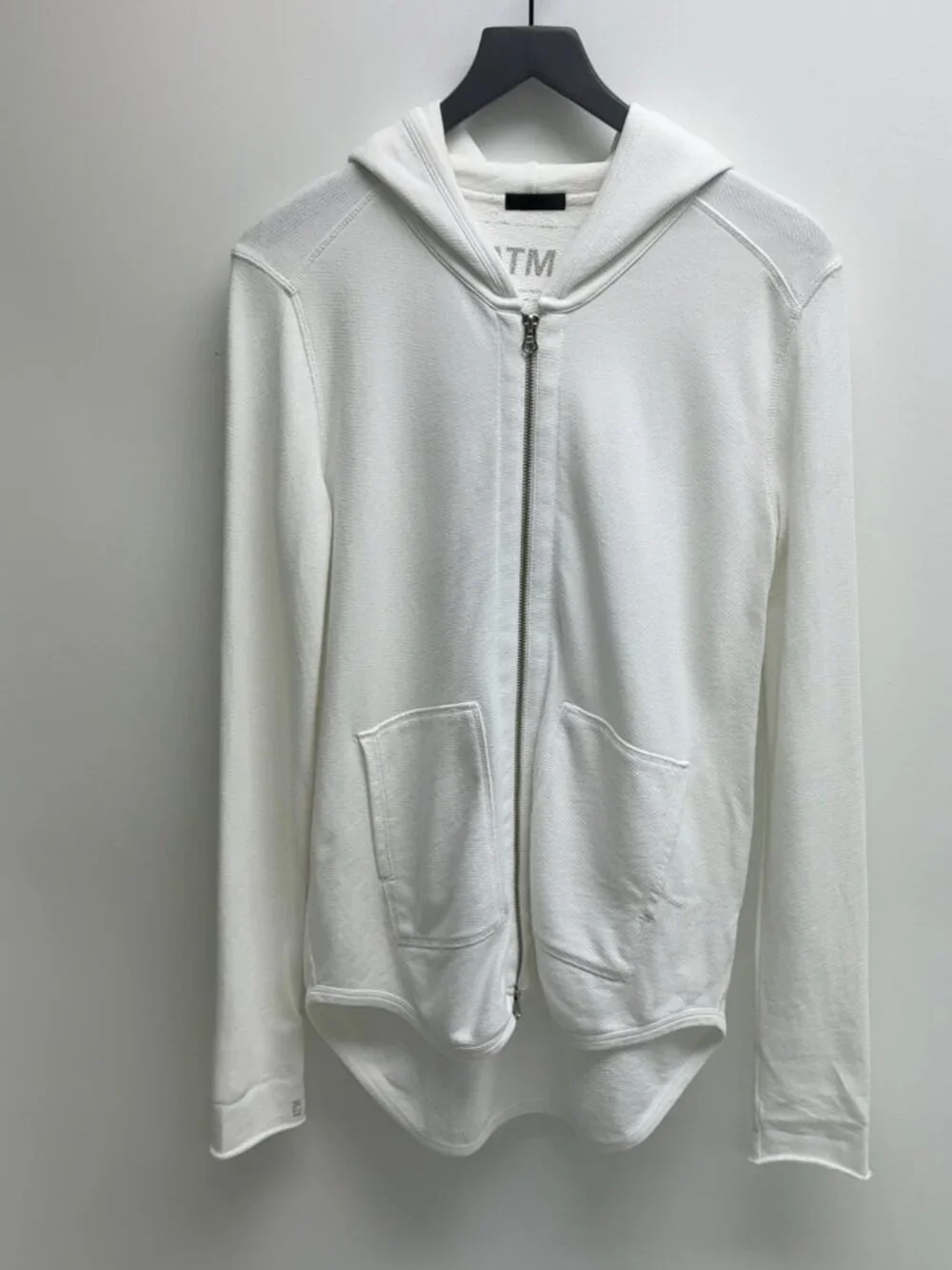 ATM Anthony Thomas Melillo White Zip Hoodie M